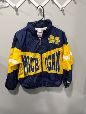 Boys vintage Michigan windbreaker jacket size medium